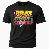 Pray Away The Straight Funny Cooling Performance Crew T-Shirt