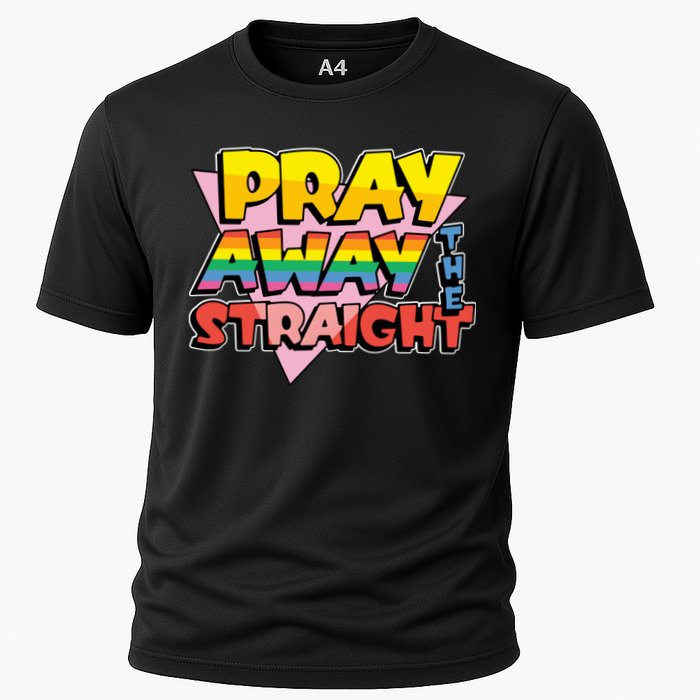 Pray Away The Straight Funny Cooling Performance Crew T-Shirt