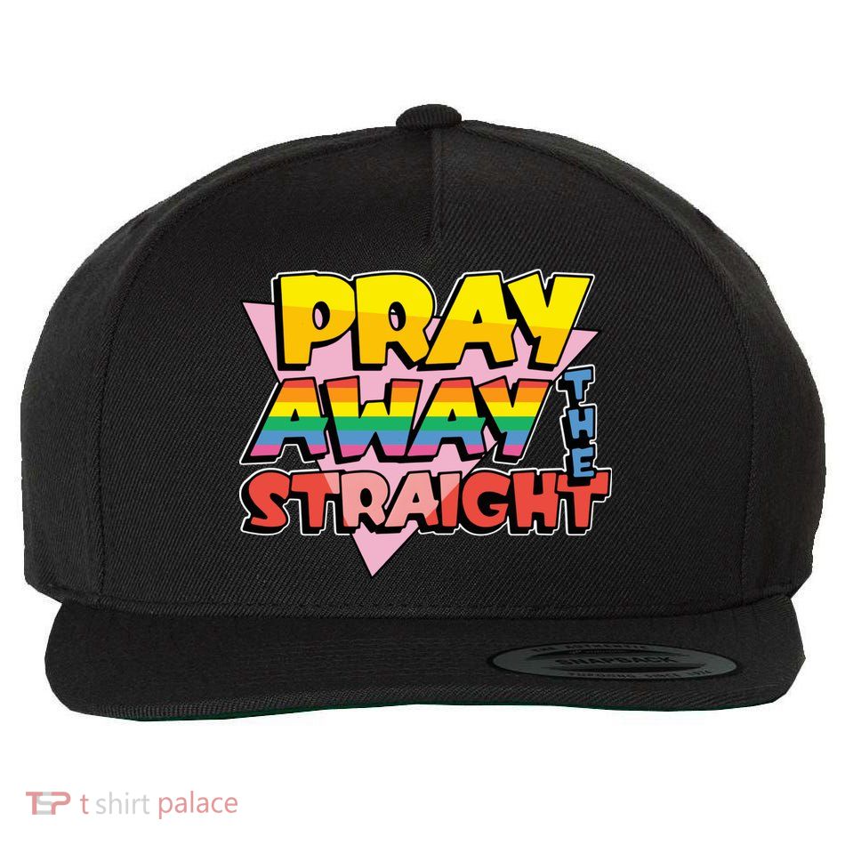 Pray Away The Straight Funny Wool Snapback Cap