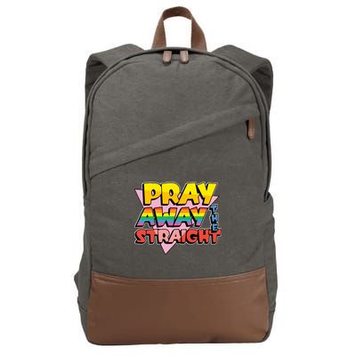 Pray Away The Straight Funny Cotton Canvas Backpack