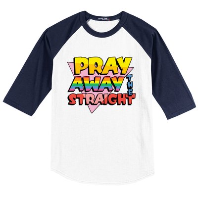 Pray Away The Straight Funny Baseball Sleeve Shirt