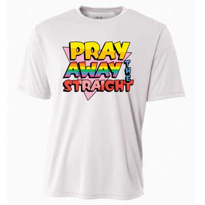 Pray Away The Straight Funny Cooling Performance Crew T-Shirt