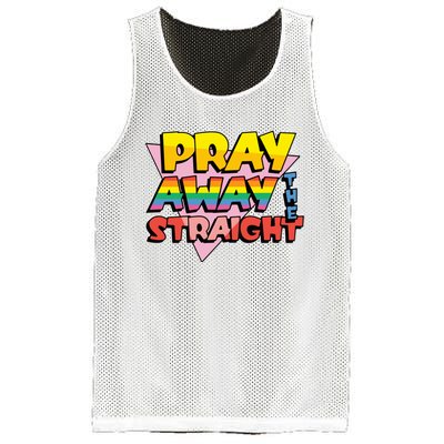 Pray Away The Straight Funny Mesh Reversible Basketball Jersey Tank