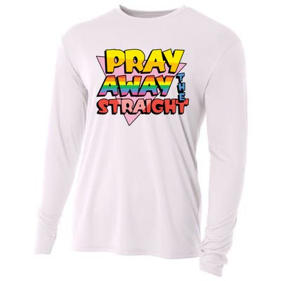 Pray Away The Straight Funny Cooling Performance Long Sleeve Crew