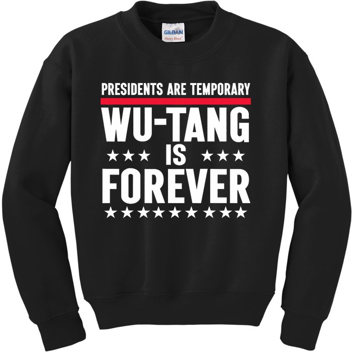 Presidents Are Temporary Is Forever 2024 Funny Blue Kids Sweatshirt