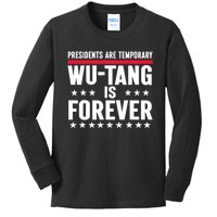 Presidents Are Temporary Is Forever 2024 Funny Blue Kids Long Sleeve Shirt