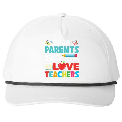 Parents And Teachers Back To School Snapback Five-Panel Rope Hat