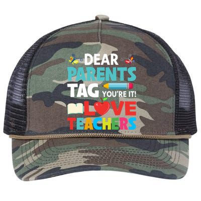 Parents And Teachers Back To School Retro Rope Trucker Hat Cap