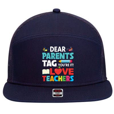 Parents And Teachers Back To School 7 Panel Mesh Trucker Snapback Hat