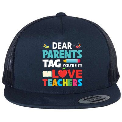 Parents And Teachers Back To School Flat Bill Trucker Hat