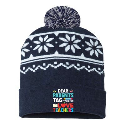 Parents And Teachers Back To School USA-Made Snowflake Beanie