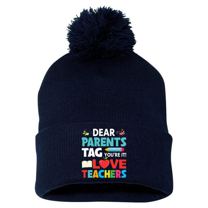 Parents And Teachers Back To School Pom Pom 12in Knit Beanie