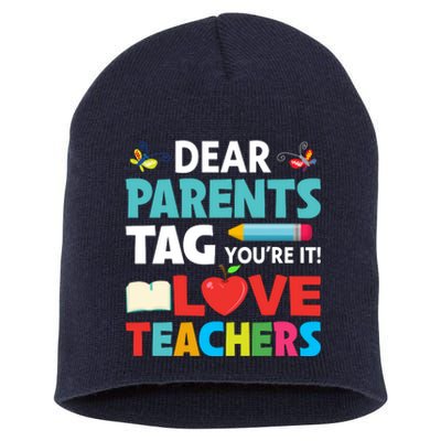 Parents And Teachers Back To School Short Acrylic Beanie