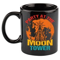 Party At The Moon Tower 11oz C Handle Ceramic Mug