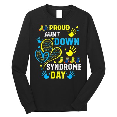 Proud Aunt T21 World Down Syndrome Awareness Day Long Sleeve Shirt