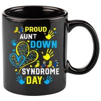 Proud Aunt T21 World Down Syndrome Awareness Day 11oz C Handle Ceramic Mug