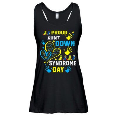 Proud Aunt T21 World Down Syndrome Awareness Day Ladies Essential Flowy Tank