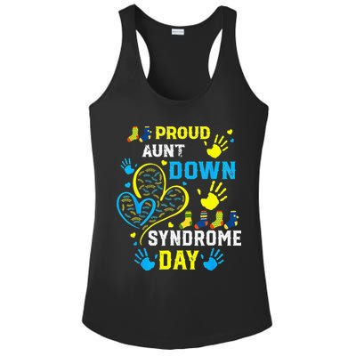 Proud Aunt T21 World Down Syndrome Awareness Day Ladies PosiCharge Competitor Racerback Tank