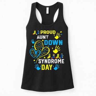 Proud Aunt T21 World Down Syndrome Awareness Day Womens Tank Top