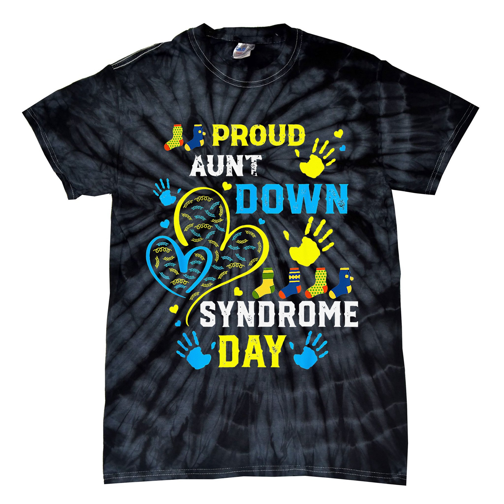 Proud Aunt T21 World Down Syndrome Awareness Day Tie-Dye T-Shirt