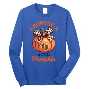 Pregnancy Announcement Thanksgiving Growing Little A Pumpkin Long Sleeve Shirt