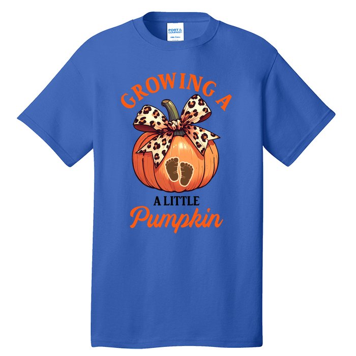 Pregnancy Announcement Thanksgiving Growing Little A Pumpkin Tall T-Shirt