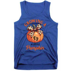 Pregnancy Announcement Thanksgiving Growing Little A Pumpkin Tank Top