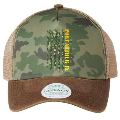 Port Arthur Texas Camouflage Usa Flag Legacy Tie Dye Trucker Hat