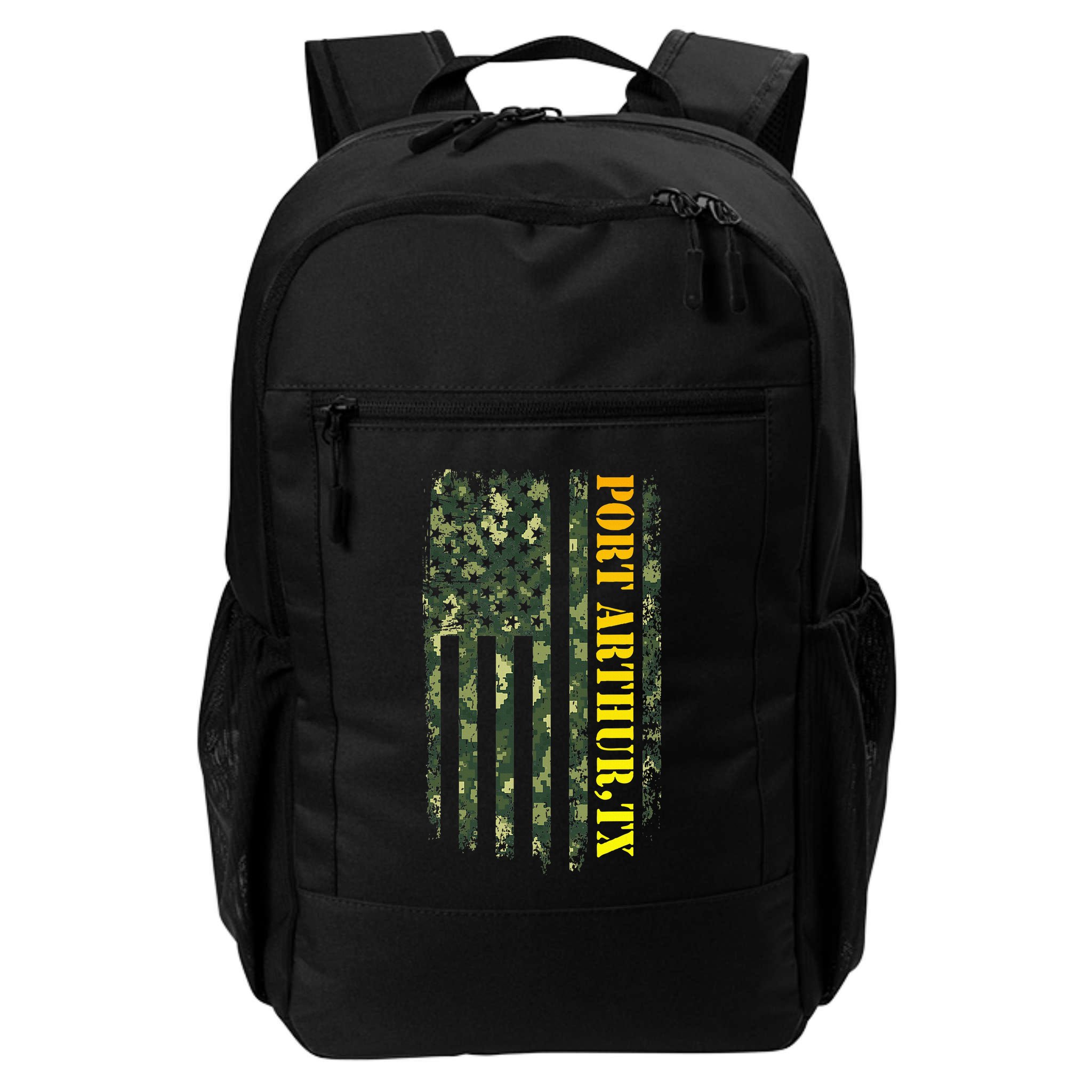 Port Arthur Texas Camouflage Usa Flag Backpack