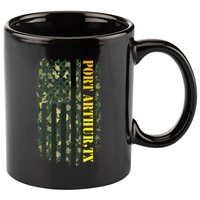 Port Arthur Texas Camouflage Usa Flag 11oz C Handle Ceramic Mug