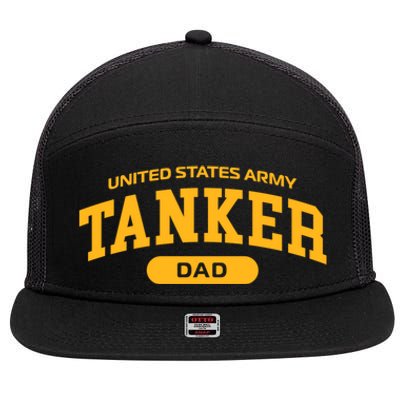 Proud Army Tanker Dad Meaningful Gift 7 Panel Mesh Trucker Snapback Hat