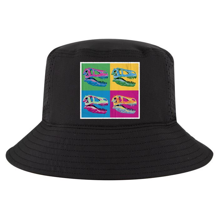 Pop Art TRex Skeleton Tyrannosaurus Rex Cool Comfort Performance Bucket Hat