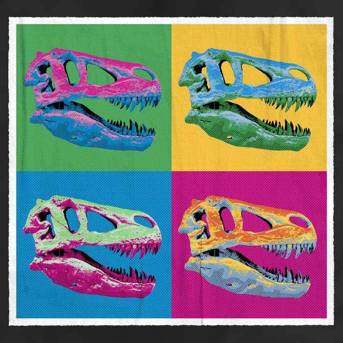 Pop Art TRex Skeleton Tyrannosaurus Rex Cool Comfort Performance Bucket Hat