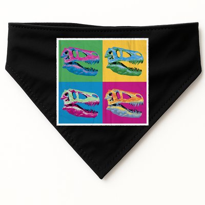 Pop Art TRex Skeleton Tyrannosaurus Rex USA-Made Doggie Bandana