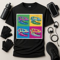 Pop Art TRex Skeleton Tyrannosaurus Rex Cooling Performance Crew T-Shirt