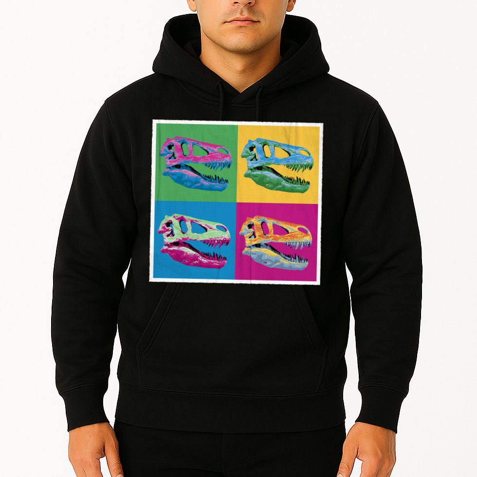 Pop Art TRex Skeleton Tyrannosaurus Rex Hoodie