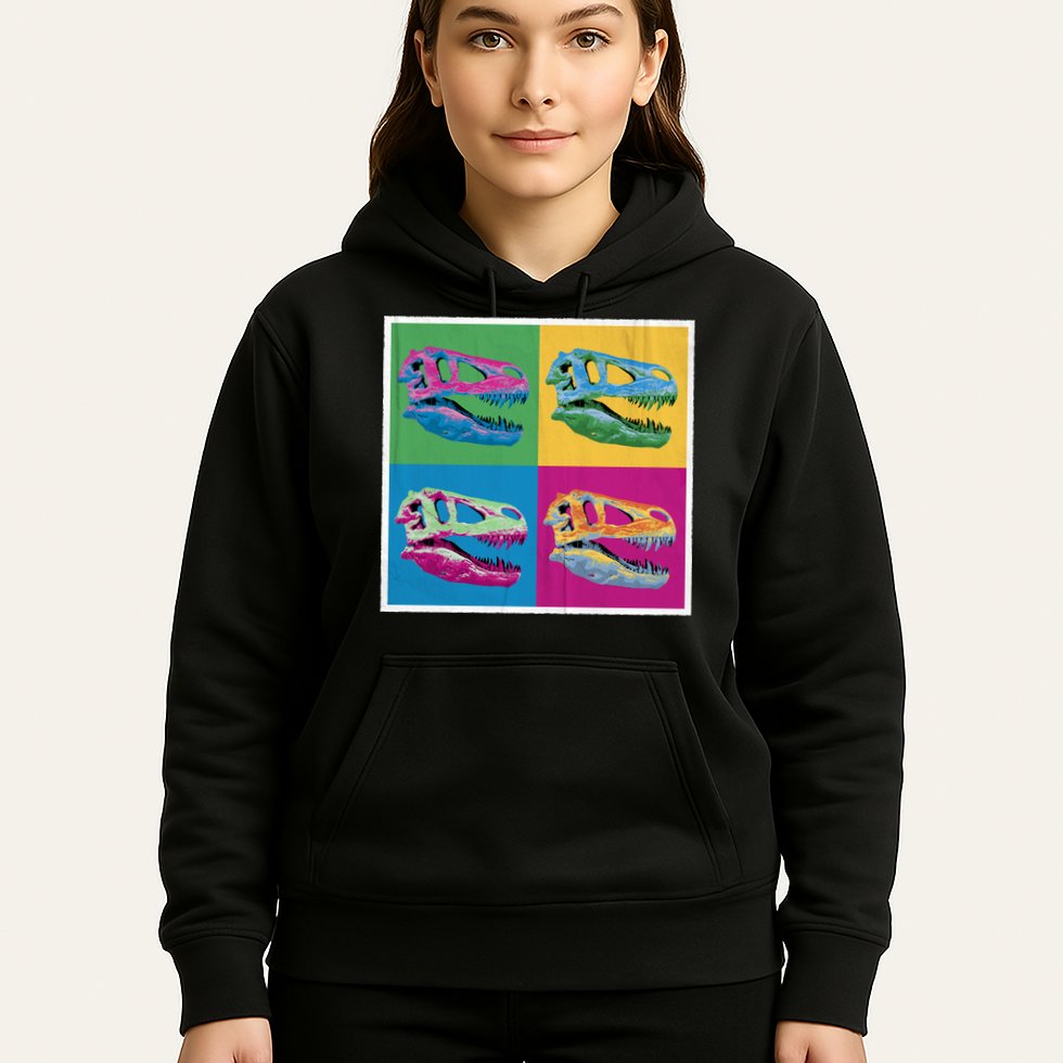 Pop Art TRex Skeleton Tyrannosaurus Rex Hoodie