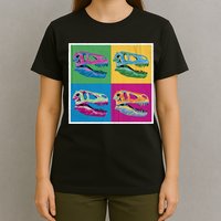Pop Art TRex Skeleton Tyrannosaurus Rex T-Shirt