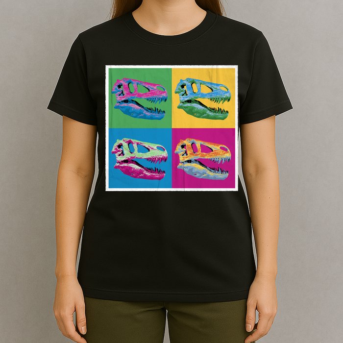 Pop Art TRex Skeleton Tyrannosaurus Rex T-Shirt