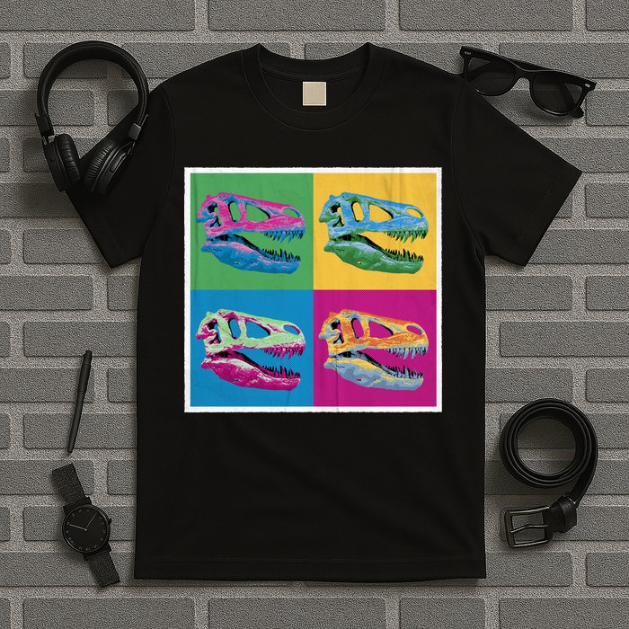 Pop Art TRex Skeleton Tyrannosaurus Rex T-Shirt
