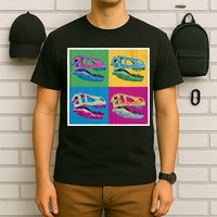 Pop Art TRex Skeleton Tyrannosaurus Rex T-Shirt