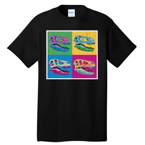 Pop Art TRex Skeleton Tyrannosaurus Rex Tall T-Shirt