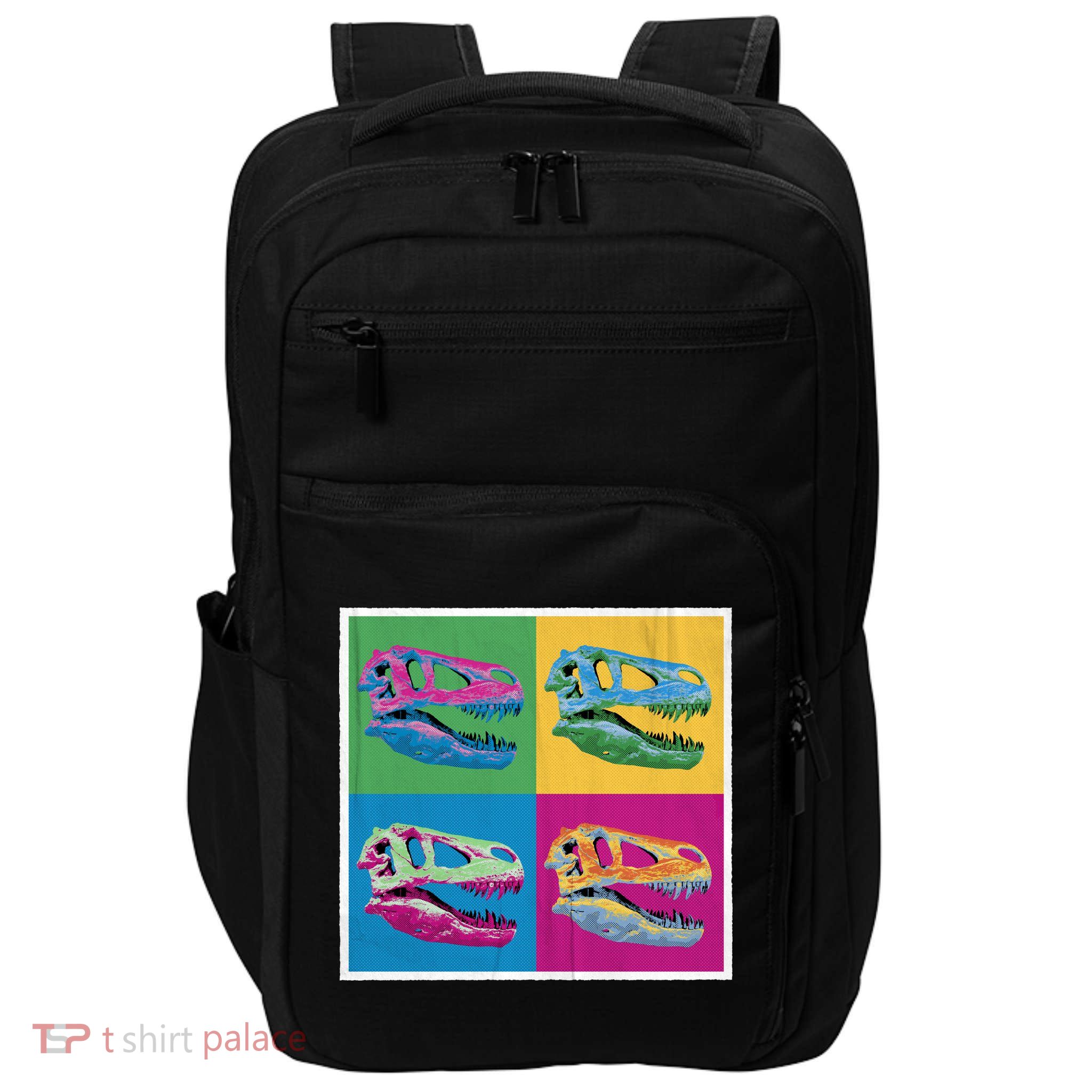 Pop Art TRex Skeleton Tyrannosaurus Rex Impact Tech Backpack