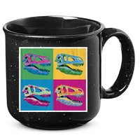 Pop Art TRex Skeleton Tyrannosaurus Rex 15oz Campfire Ceramic Mug