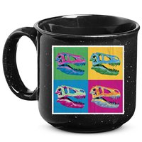 Pop Art TRex Skeleton Tyrannosaurus Rex 15oz Campfire Ceramic Mug