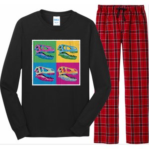 Pop Art TRex Skeleton Tyrannosaurus Rex Long Sleeve Pajama Set