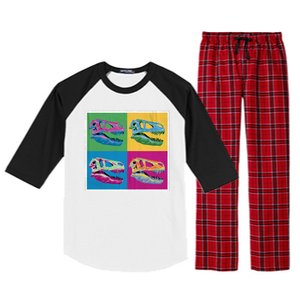 Pop Art TRex Skeleton Tyrannosaurus Rex Raglan Sleeve Pajama Set