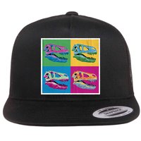 Pop Art TRex Skeleton Tyrannosaurus Rex Flatbill Hat