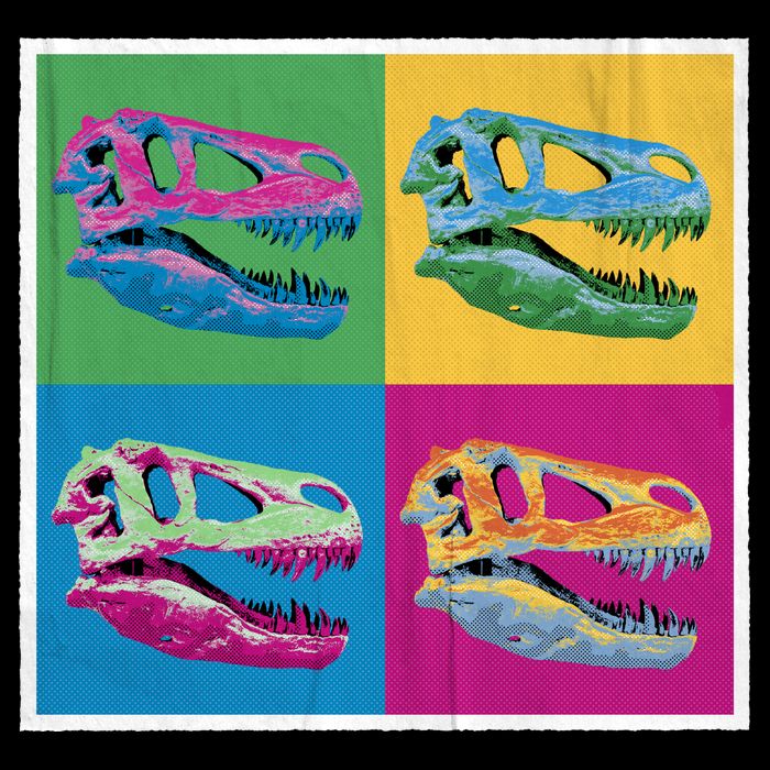 Pop Art TRex Skeleton Tyrannosaurus Rex Flatbill Hat