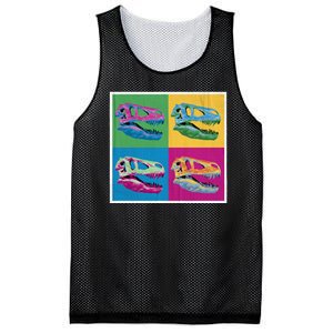 Pop Art TRex Skeleton Tyrannosaurus Rex Mesh Reversible Basketball Jersey Tank